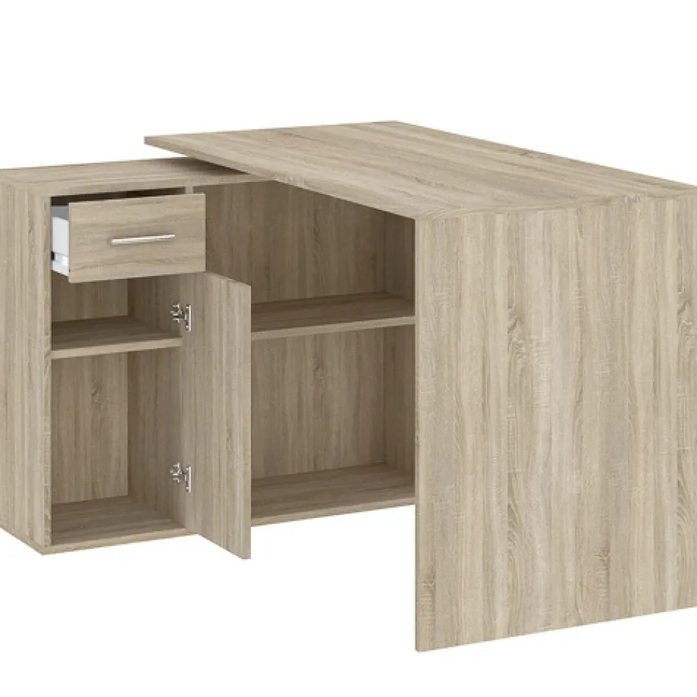 Biurka|Meble Dla Dzieci>INTER MEBLE Biurko młodzieżowe z szufladą i półkami NEXIO dąb sonoma