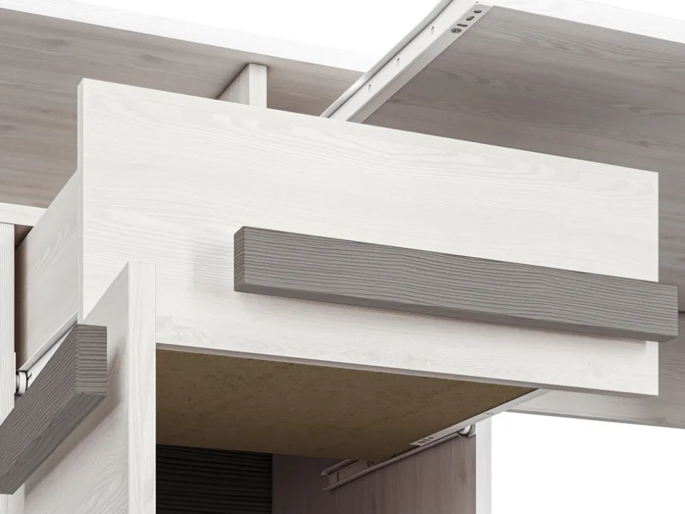 Biurka|Zestawy Mebli Młodzieżowych>ML Meble Biurko młodzieżowe z szufladą i drzwiami 120 cm BLANCO