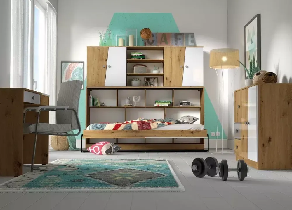 Biurka|Zestawy Mebli Młodzieżowych>DOMEL Biurko młodzieżowe ze schowkiem Artisan MONACO