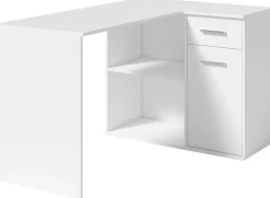 Biurka|Meble Dla Dzieci>MEBLOSIEK Biurko narożne 130 cm BRENZO z półkami i szufladami