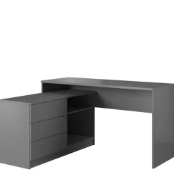 Biurka|Meble Dla Dzieci>LASKI Biurko narożne z szufladami TOBI grafit
