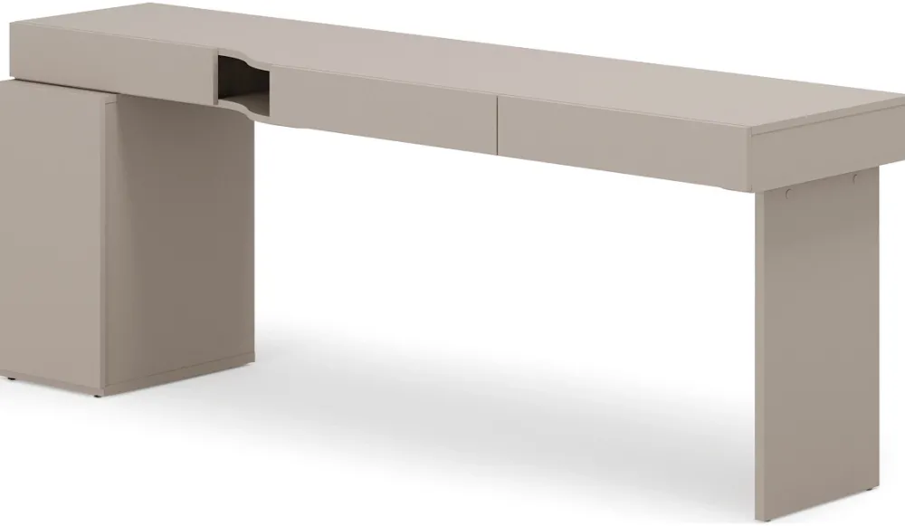 Biurka|Meble Dla Dzieci>lenart. Biurko prawe młodzieżowe z kontenerkiem WOOW clay gray