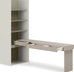 Biurka|Meble Dla Dzieci>lenart. Biurko prawe z regałem do pokoju młodzieżowego WOOW eukaliptus