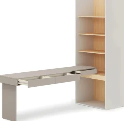 Biurka|Meble Dla Dzieci>lenart. Biurko z regałem zestaw do pokoju młodzieżowego WOOW dąb vincenza