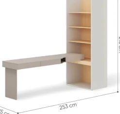 Biurka|Meble Dla Dzieci></noscript>lenart. Biurko z regałem zestaw do pokoju młodzieżowego WOOW dąb vincenza