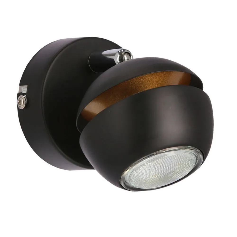 Oświetlenie Sypialni|Oświetlenie Salonu>Candellux Lighting BONI KINKIET 1X3W GU10 LED CZARNY