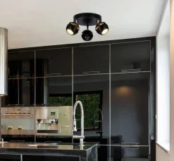 Oświetlenie Jadalni|Oświetlenie Kuchni>Candellux Lighting BONI PLAFON 3X3W GU10 LED CZARNY