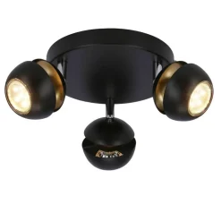 Oświetlenie Jadalni|Oświetlenie Kuchni></noscript>Candellux Lighting BONI PLAFON 3X3W GU10 LED CZARNY