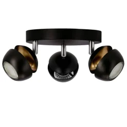 Oświetlenie Jadalni|Oświetlenie Kuchni></noscript>Candellux Lighting BONI PLAFON 3X3W GU10 LED CZARNY
