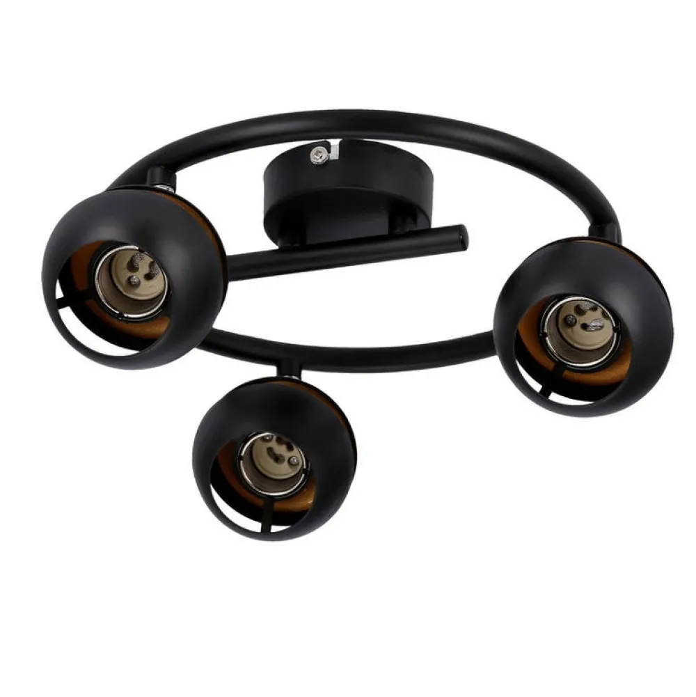 Oświetlenie Jadalni|Oświetlenie Sypialni>Candellux Lighting BONI SPIRALA 3X3W GU10 LED CZARNY