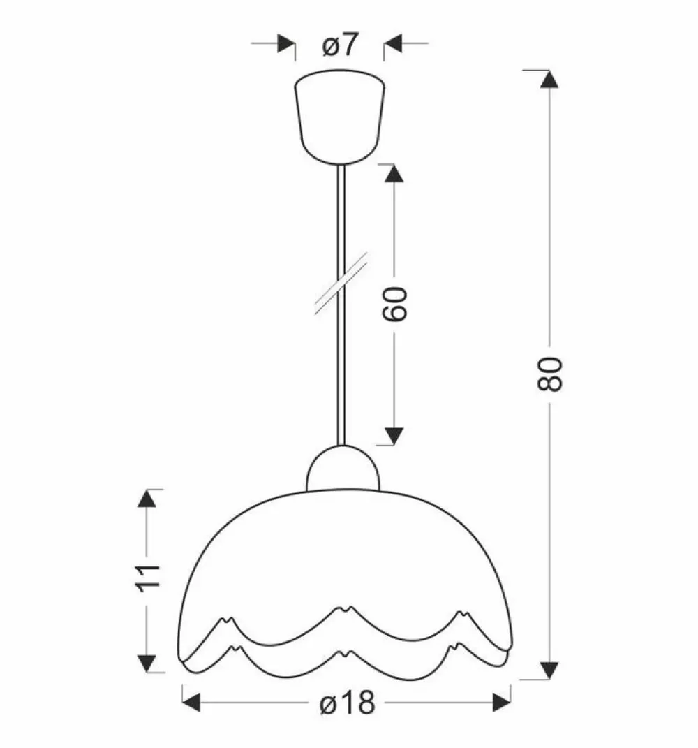 Oświetlenie Przedpokoju|Oświetlenie Jadalni>Candellux Lighting Bratek lampa wisząca 18 1x60w e27 klosz biały