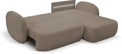Narożniki>LASKI Brązowa rogówka do salonu z funkcją spania i pojemnikiem OMERO