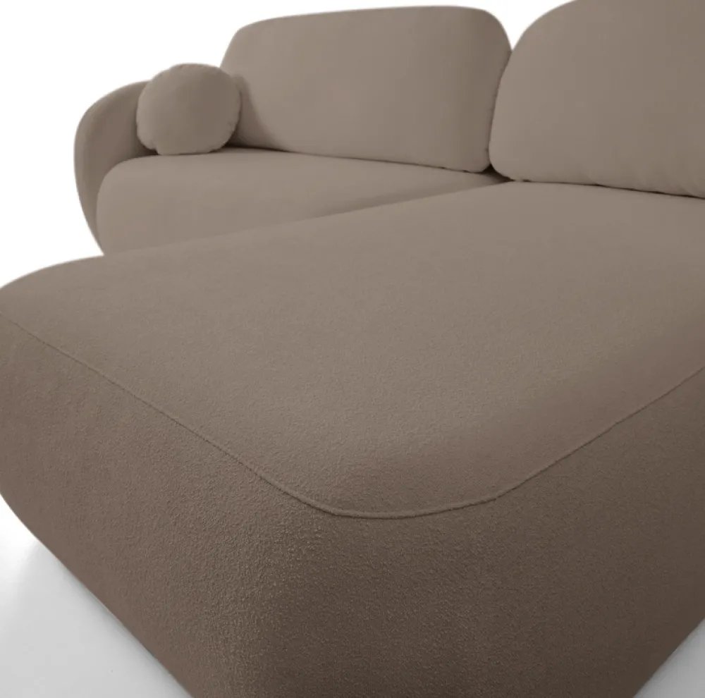 Narożniki>LASKI Brązowa rogówka do salonu z funkcją spania i pojemnikiem OMERO