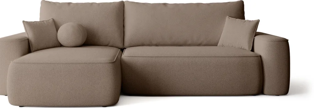 Meble Dla Dzieci|Meble Młodzieżowe>BROMARKT Brązowa rogówka rozkładana z funkcją spania do salonu CARMELLO DUO