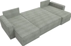 Narożniki>IZABELLA MEBLE Brązowa rogówka w kształcie u z funkcją spania DEXTER U