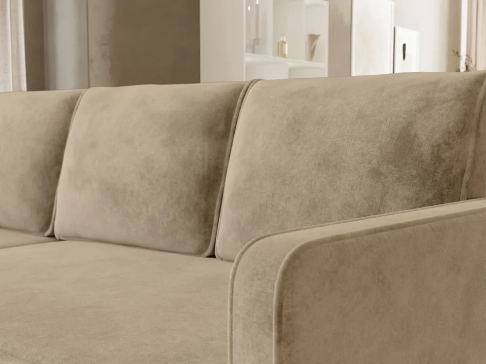 Meble Dla Dzieci|Meble Młodzieżowe>BROMARKT Brązowa rozkładana kanapa narożna do salonu z funkcją spania QULIO