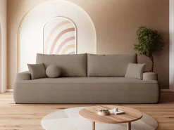 Meble Młodzieżowe|Kanapy I Sofy>BROMARKT Brązowa sofa rozkładana z funkcją spania do salonu CARMELLO