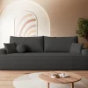 Meble Młodzieżowe|Kanapy I Sofy>BROMARKT Ciemnoszara rozkładana sofa z funkcją spania do salonu CARMELLO