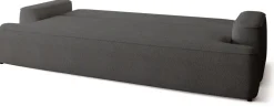 Meble Młodzieżowe|Kanapy I Sofy>BROMARKT Ciemnoszara sofa z funkcją spania i pojemnikiem CARMELLO boucle