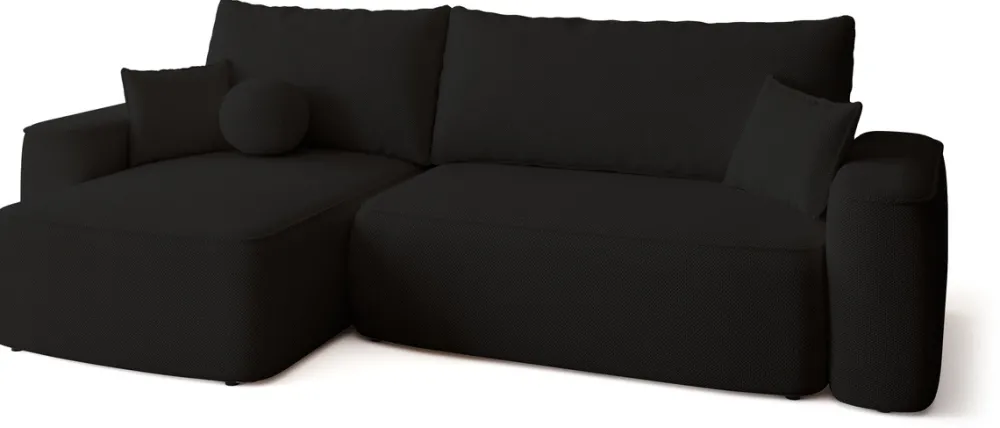 Meble Dla Dzieci|Meble Młodzieżowe>BROMARKT Ciemnoszary narożnik z funkcją spania do salonu CARMELLO DUO