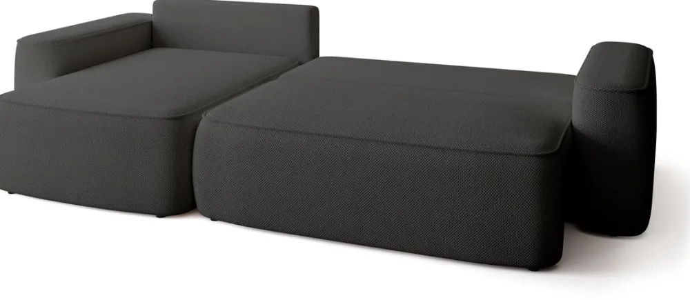 Meble Dla Dzieci|Meble Młodzieżowe>BROMARKT Ciemnoszary narożnik z funkcją spania do salonu CARMELLO DUO