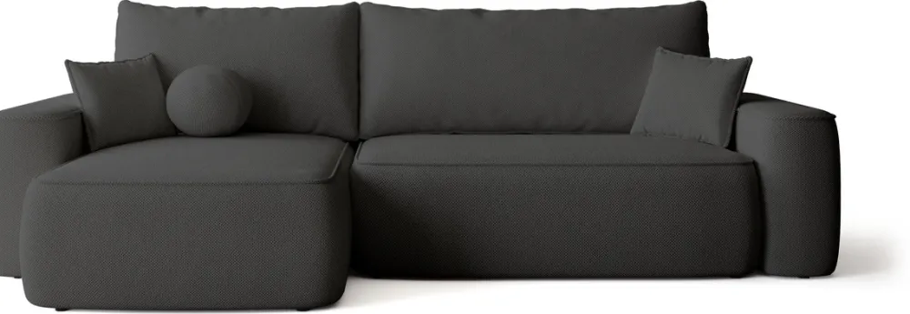 Meble Dla Dzieci|Meble Młodzieżowe>BROMARKT Ciemnoszary narożnik z funkcją spania do salonu CARMELLO DUO