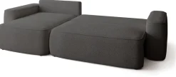 Meble Dla Dzieci|Narożniki>BROMARKT Ciemnoszary narożnik z funkcją spania CARMELLO DUO boucle