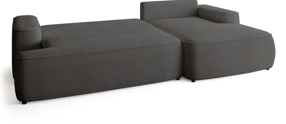 Meble Dla Dzieci|Narożniki>BROMARKT Ciemnoszary rozkładany narożnik do salonu CARMELLO boucle