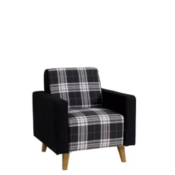 Fotele>GiB Meble Ciemny Fotel w stylu skandynawskim MERKURY