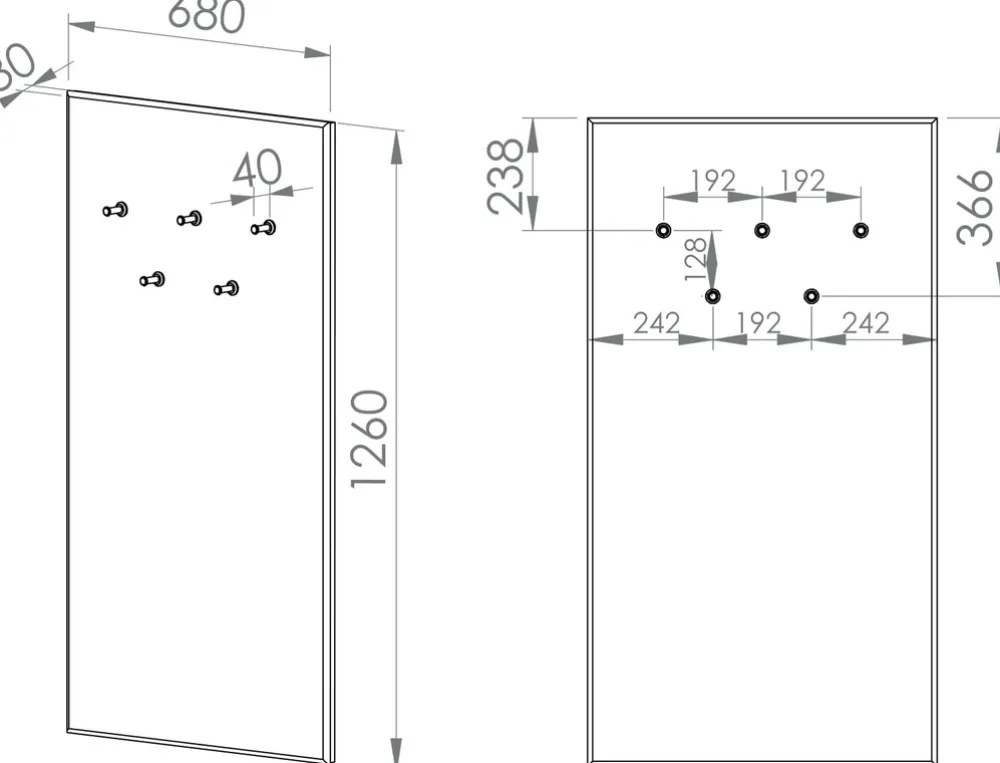 Wieszaki Do Przedpokoju>ML Meble Ścienny wieszak tapicerowany do przedpokoju 68 cm CARO