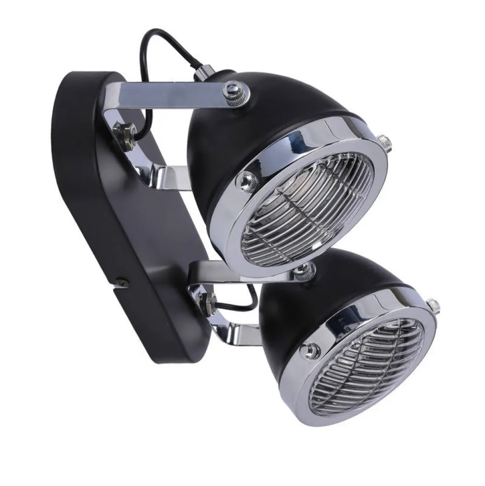 Oświetlenie Jadalni|Oświetlenie Sypialni>Candellux Lighting Crazy lampa sufitowa listwa czarny 2x15w gu10 klosz bezbarwny