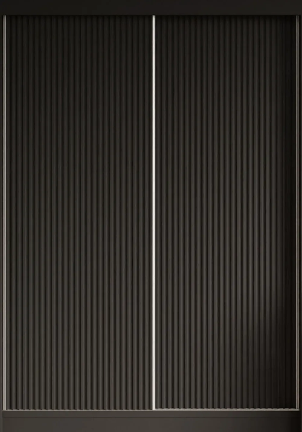 Zestawy Mebli Do Przedpokoju|Szafy Dwudrzwiowe>Arton Czarna frezowana szafa przesuwna do sypialni 150 cm ROYAL czarny