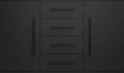 Zestawy Mebli Do Sypialni|Komody>GiB Meble Czarna komoda do sypialni z szufladami 150 cm MAXIDO czarny