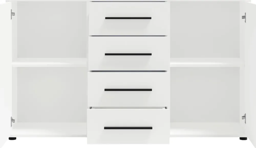 Zestawy Mebli Do Sypialni|Komody>GiB Meble Czarna komoda do sypialni z szufladami 150 cm MAXIDO czarny