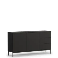 Komody>GiB Meble Czarna Komoda z szufladami QUARTE czarny