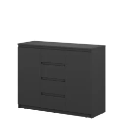 Zestawy Mebli Do Sypialni|Komody>lenart. Czarna komoda z szufladami do sypialni IDEA