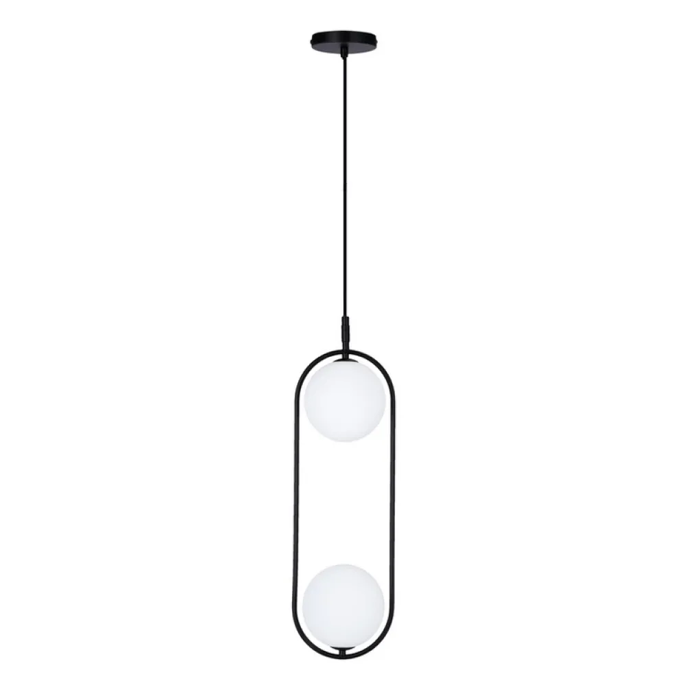Oświetlenie Jadalni|Oświetlenie Kuchni>Candellux Lighting Czarna lampa sufitowa Cordel zwis 2X28W G9