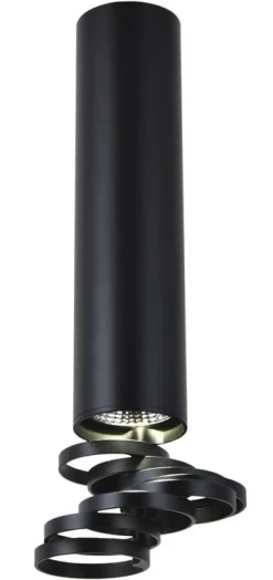 Oświetlenie Przedpokoju|Oświetlenie Jadalni>Candellux Lighting Czarna lampa sufitowa Tuba spot 30 cm GU10