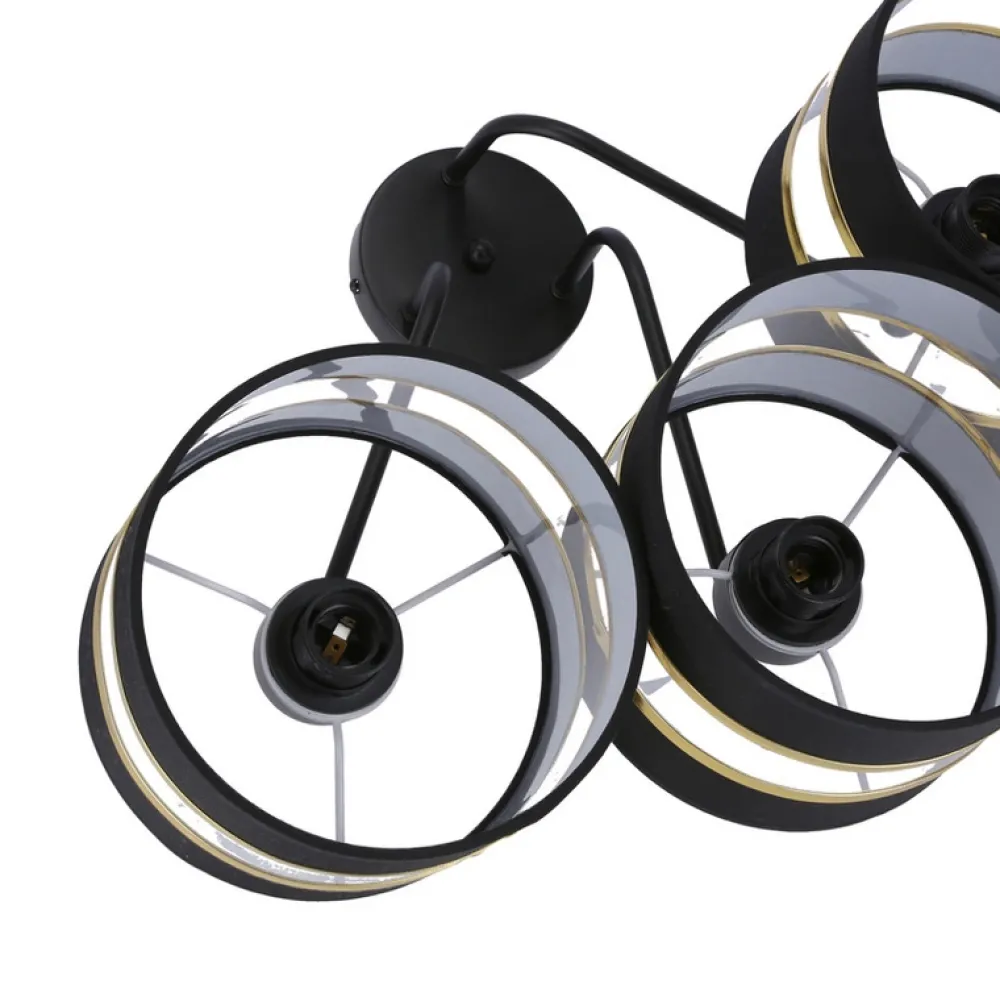 Oświetlenie Przedpokoju|Oświetlenie Jadalni>Candellux Lighting Czarna lampa wisząca Andy trzypunktowa E27