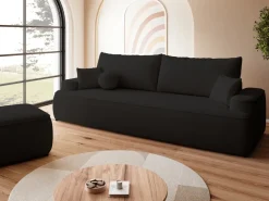 Meble Dla Dzieci|Pufy>BROMARKT Czarna nowoczesna pufa do salonu CARMELLO