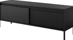 Szafki Rtv></noscript>LASKI Czarna nowoczesna szafka RTV na nóżkach pod telewizor 153 cm SAREVO czarny