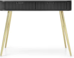 Toaletki I Konsole>PIASKI Czarna nowoczesna toaletka z szufladami 103 cm ZENIT czarny