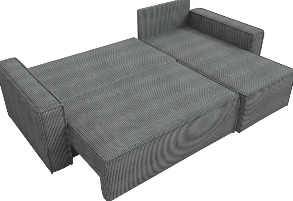 Meble Dla Dzieci|Narożniki>IZABELLA MEBLE Czarna rozkładana rogówka z funkcją spania DEXTER