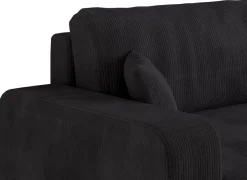 Meble Dla Dzieci|Meble Młodzieżowe></noscript>BROMARKT Czarna rozkładana sofa do salonu z pojemnikiem i funkcją spania PUMI