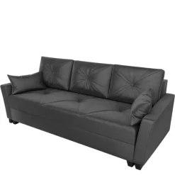 Meble Dla Dzieci|Kanapy I Sofy></noscript>IZABELLA MEBLE Czarna sofa z funkcją spania dwuosobowa TUFEL