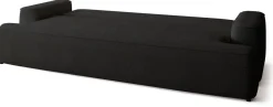 Meble Młodzieżowe|Kanapy I Sofy>BROMARKT Czarna sofa z funkcją spania i pojemnikiem CARMELLO boucle