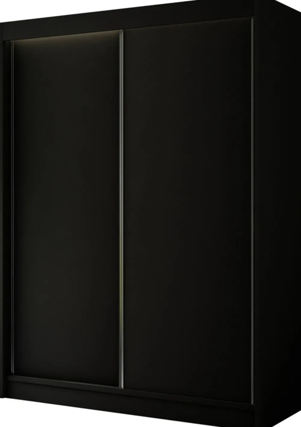 Zestawy Mebli Do Przedpokoju|Szafy Dwudrzwiowe>Arton Czarna szafa przesuwna dwudrzwiowa 200 cm BRANDON czarny