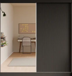 Zestawy Mebli Do Przedpokoju|Szafy Dwudrzwiowe>Arton Czarna szafa przesuwna z lustrem do sypialni 200 cm ROYAL czarny