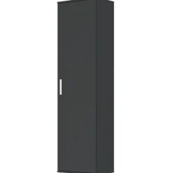 Meble Młodzieżowe|Zestawy Mebli Do Przedpokoju>INTER MEBLE Czarna szafa uchylna do salonu z półkami KONTI czarny