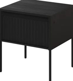 Szafki Nocne>lenart. Czarna szafka nocna do sypialni w stylu nowoczesnym TREND czarny